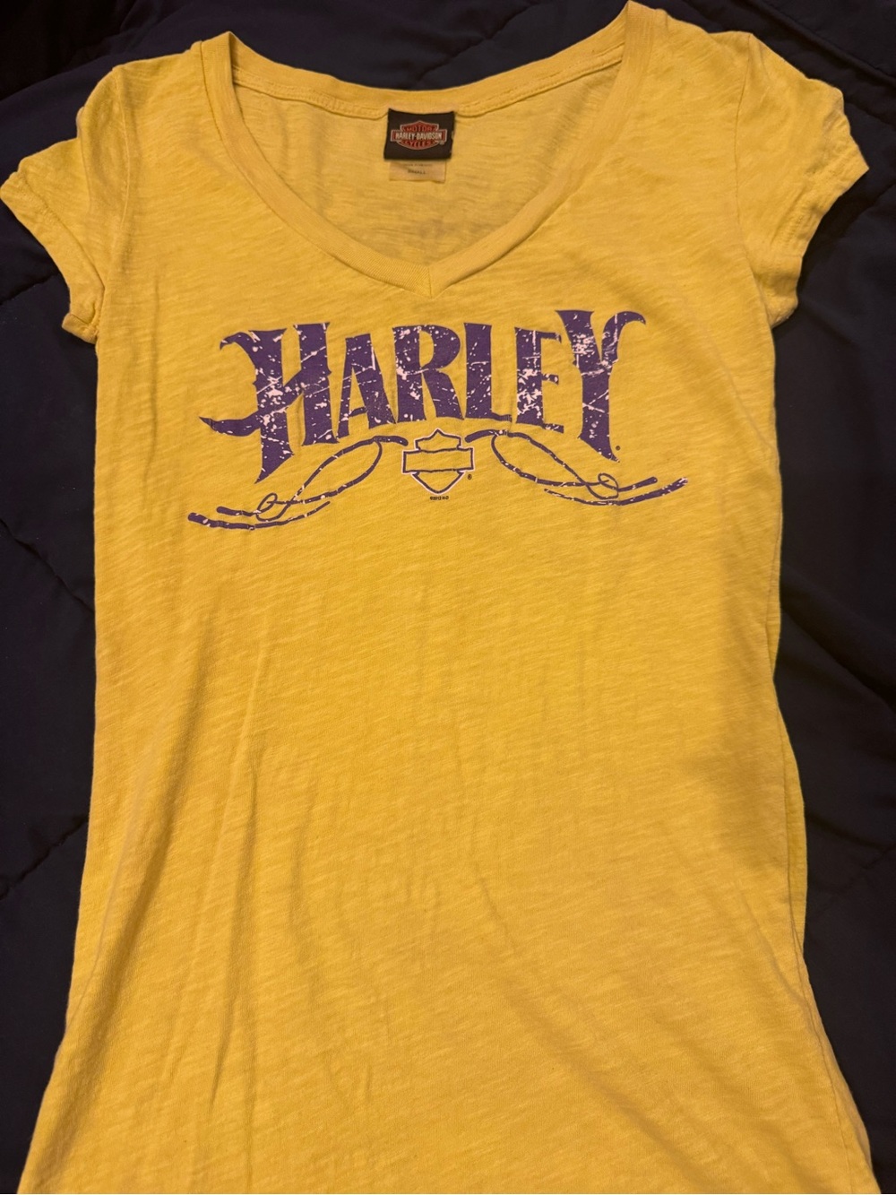 Harley-Davidson Yellow Crewneck Tee with Tag